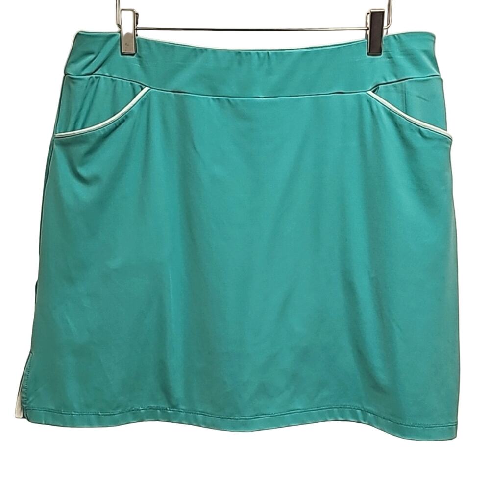 Ruby Rd. Womens Teal 2 Front & 2 Back Pocket Elastic Waist Athletic Skort Size M